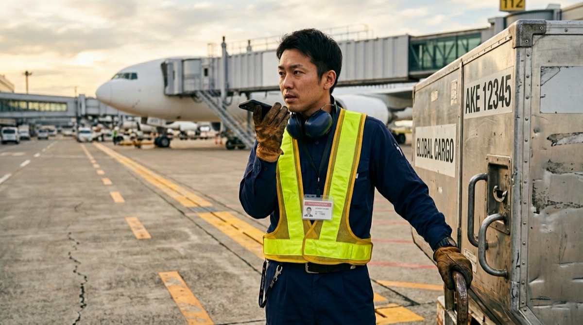 航空業界 AI活用とAI音声帳票 ハンズフリーで作業中に記録を完結