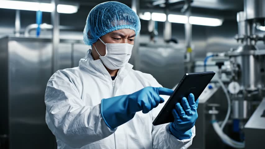 現場での入力作業に苦労する作業者